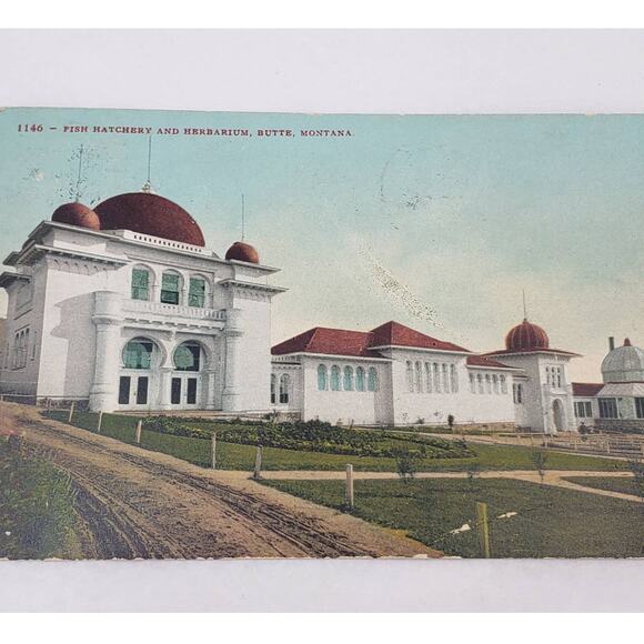 C1909 Fish Hatchery Herbarium Butte Montana Columbia Gardens Antique Postcard - Picture 2 of 11